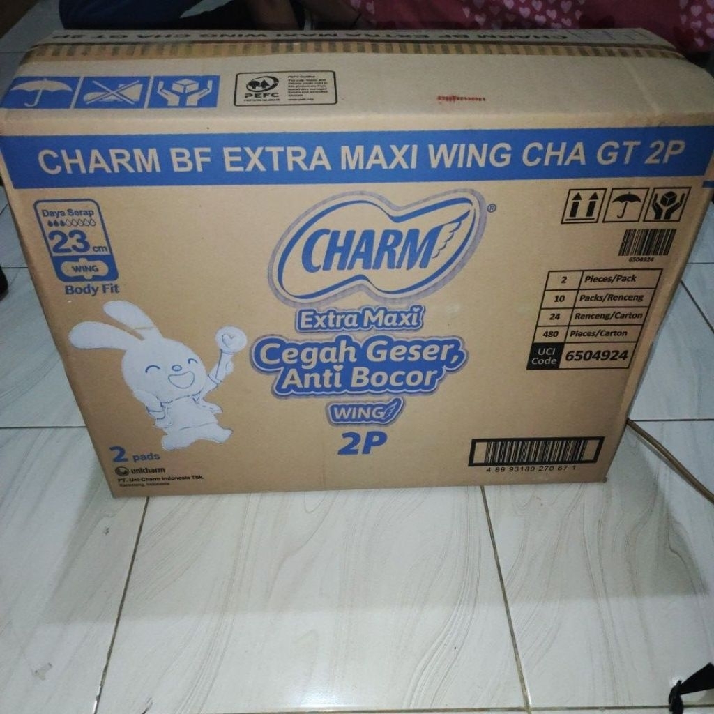 Jual Charm Extra Maxi Wing 2 Pad Renceng 1 Dus isi 24 Renceng (1 Dus ...