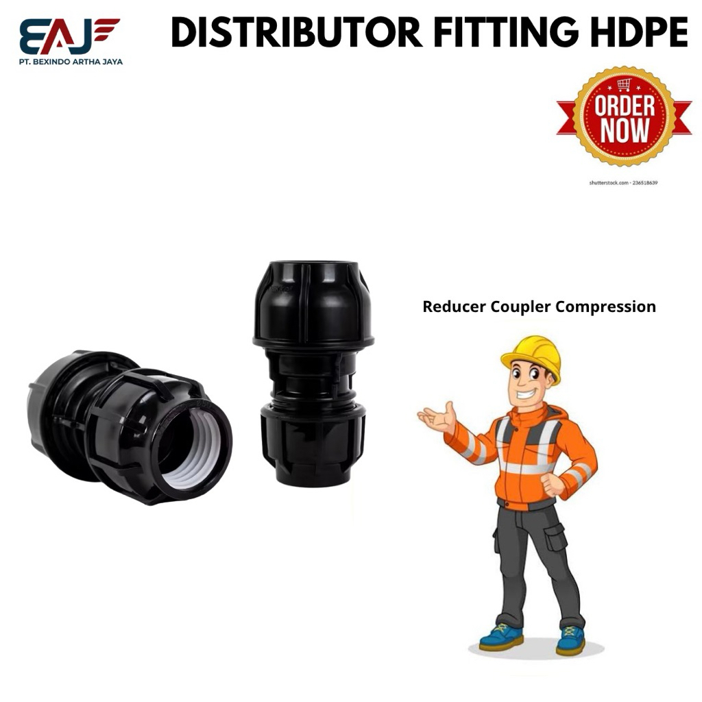 Jual Reducer Compression Hdpe 63mm X 32mm - Reducer Hdpe 2