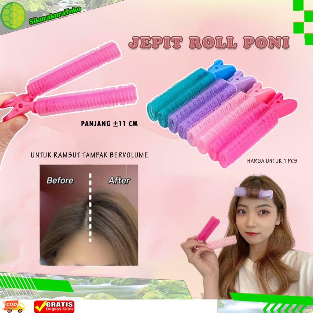 Jual (skr) Roll Rambut Jepit Korea Rol Poni Japit penambah volume ...