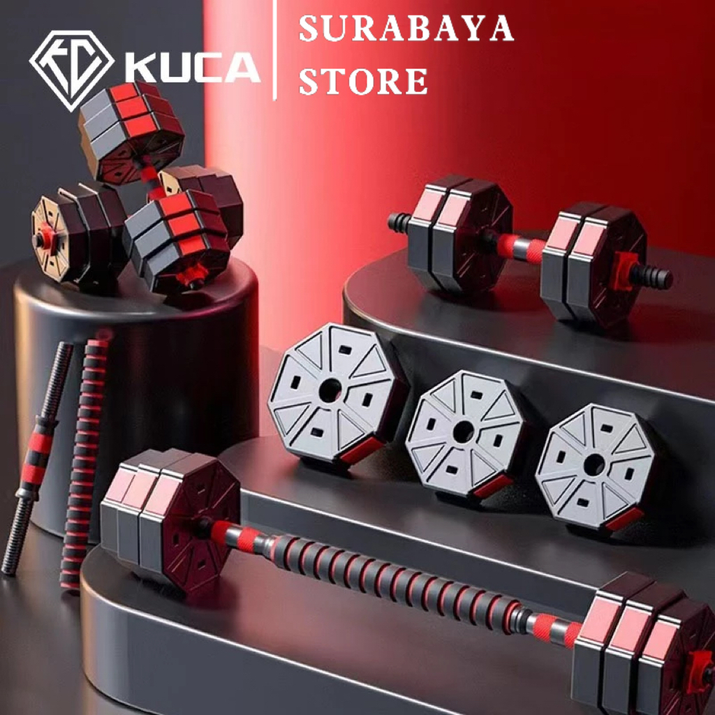 Jual KUCA /Dumbbell Set 20KG Dumbbell Barbel Set 3 IN 1Multifunctional ...