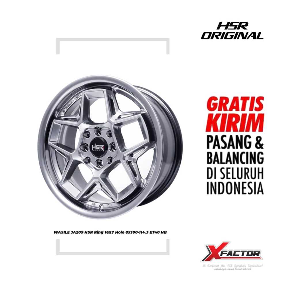 Jual VELG MOBIL HSR R16 WASILE R16X7 H8X100-114,3 ET40 HB | Shopee ...