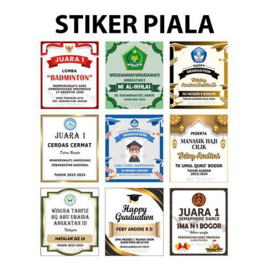 Jual Desain Stiker Piala Terlengkap & Harga Terbaru Juli 2026 | Shopee ...