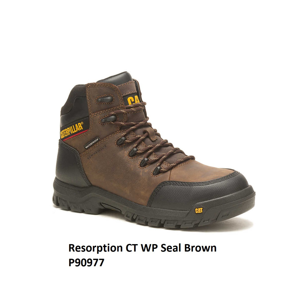 Jual Caterpillar Safety Shoes Resorption CT WP Seal Brown P90977 ...