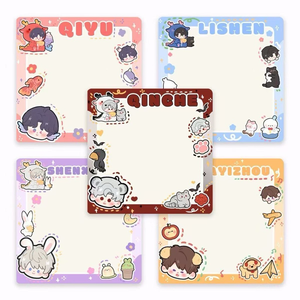 Jual (50 Lembar)Sticky Note Kertas Tulis Warna Cute Comel Love And Deep ...