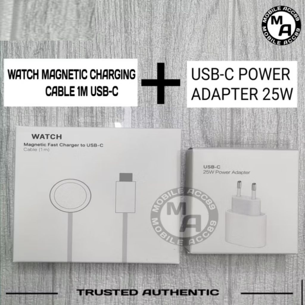 Jual Charger Watch Bundling USB Type C + Adapter 25W Fast charging ...