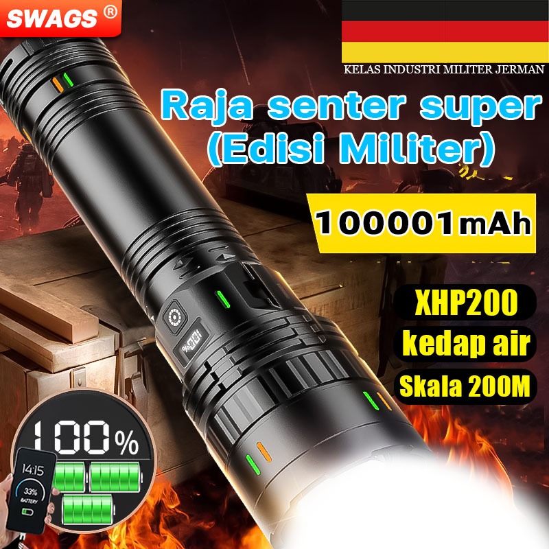 Jual Raja senter super (Edisi Militer)Menyala 10.000 meter senter LED ...