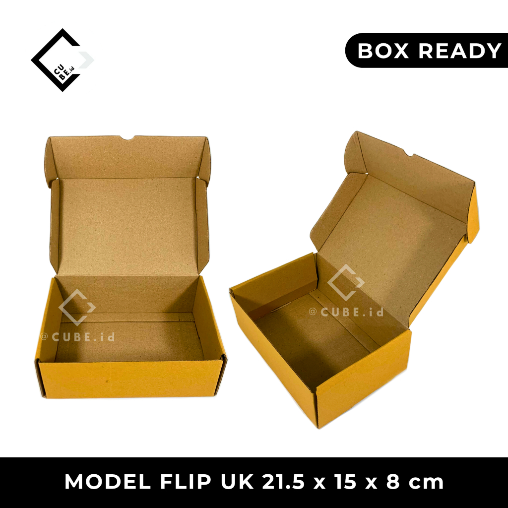 Jual DUS MODEL FLIP / CORRUGATED FLIP BOX uk 21,5 x 15 x 8 cm | Shopee ...