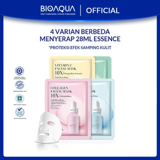 BIOAQUA Sheet mask 10X The Effect masker wajah Whitening / Anti-Aging / Repair / Moisturizing Facial Mask 28ml