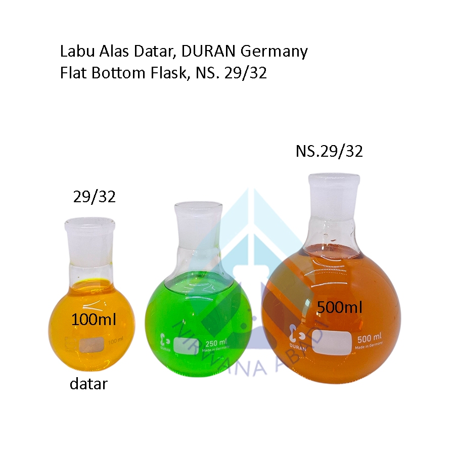 Jual Labu Alas Datar 29/32 DURAN, Labu Didih, Flat Bottom Flask ...