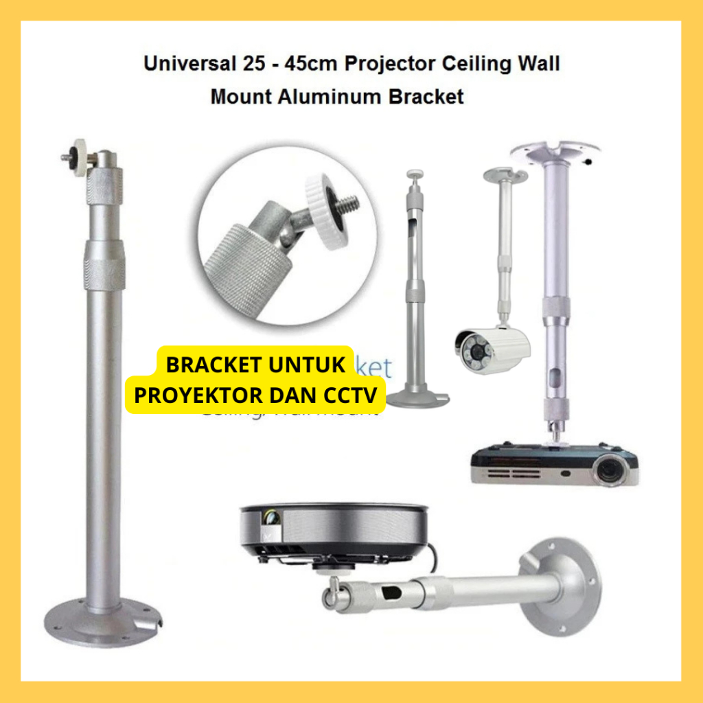 Jual Stand Proyektor Wall Ceiling Bracket CCTV IP Camera 40cm Ball