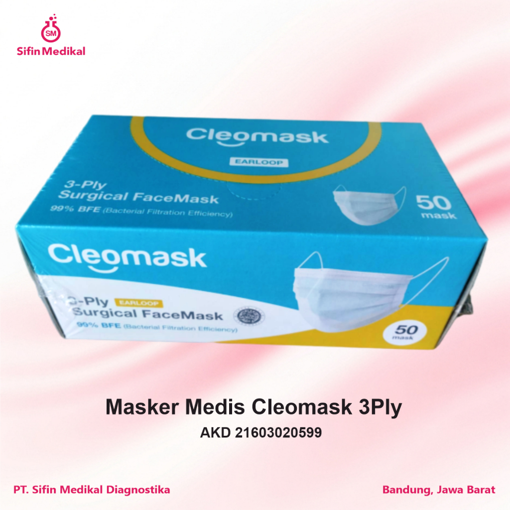 Jual Masker Earloop 3 ply isi 50 Cleomask Onehealth | Shopee Indonesia