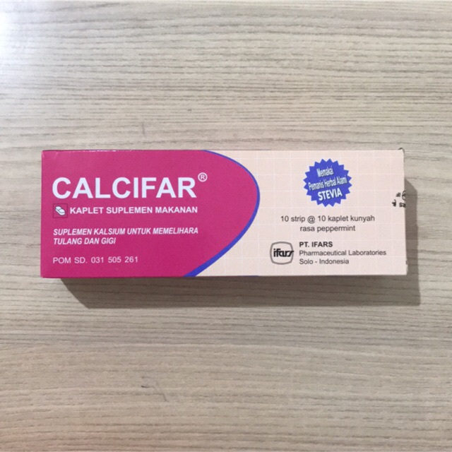 Jual Calcifar Kalsium - Box / Produk Original CALCIFAR 1 BOX TABLET ...