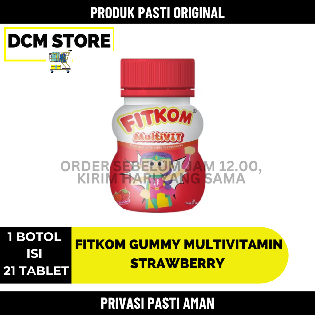 Jual FITKOM GUMMY MULTIVITAMIN STRAWBERRY | Shopee Indonesia
