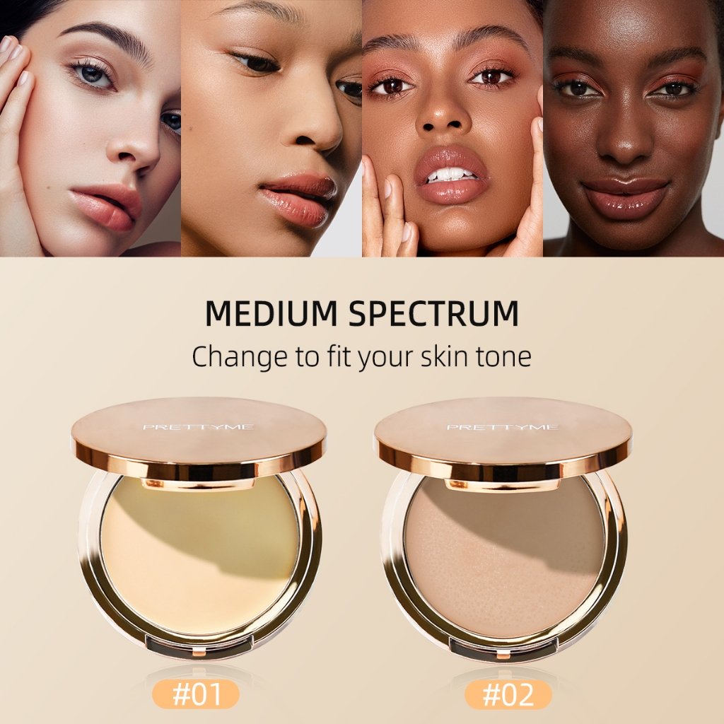 Jual [PROMO SET!!] PRETTYME Bundling Foundition Balm + Two Way Cake ...