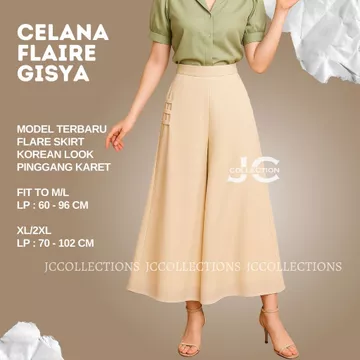 Celana Kulot Korea Style Wanita Dobel Layer Pita Celana Panjang Wanita Sifon Korean Style Vista