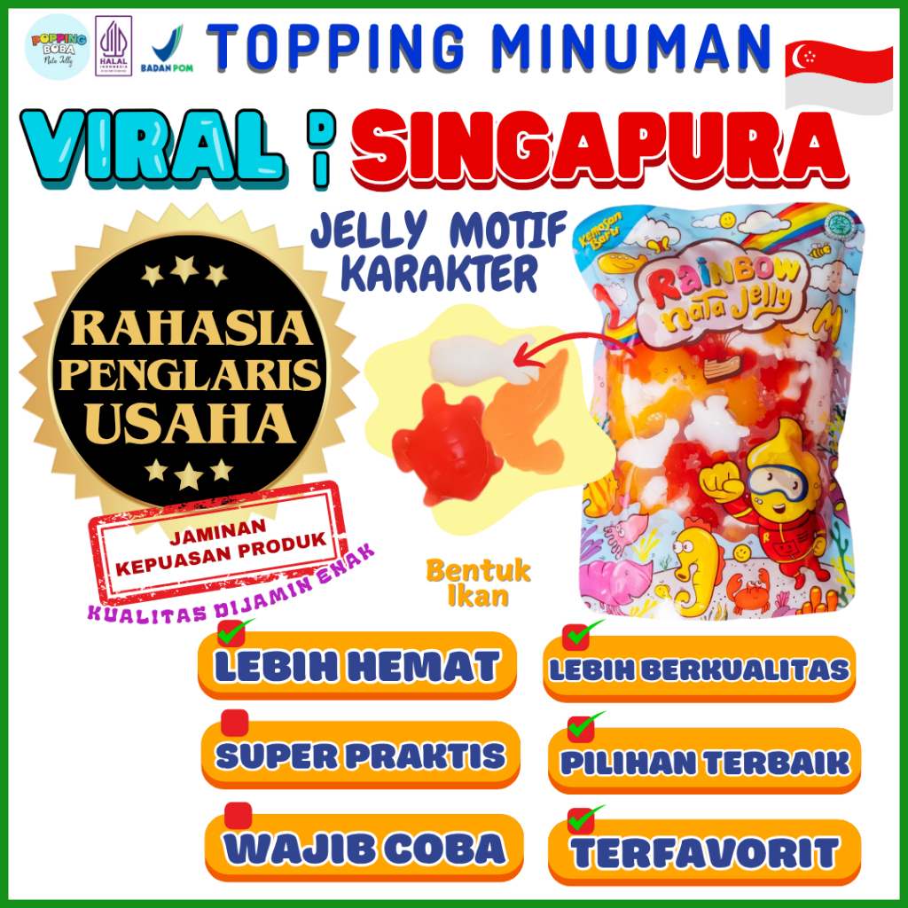 Jual JellyMotifKarakterToppingMinumanPelengkap MULTIBEV Krimer Creamer ...