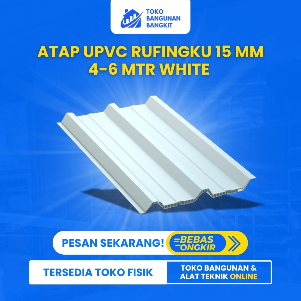 Jual ATAP UPVC RUFINGKU TEBAL 15 MM - UKURAN 4 - 6 MTR WHITE/PUTIH ...