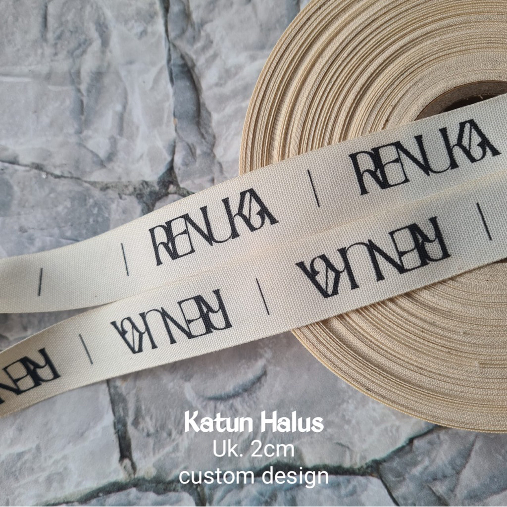 Jual 50 meter label katun halus label leher lebal baju label kaos label ...