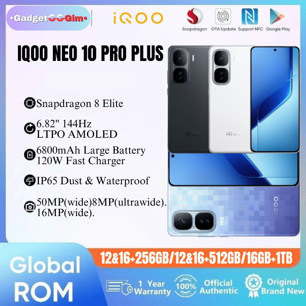 Jual IQOO Neo10 Pro+ / IQOO Neo 10 Pro Plus 5G Snapdragon 8 Elite