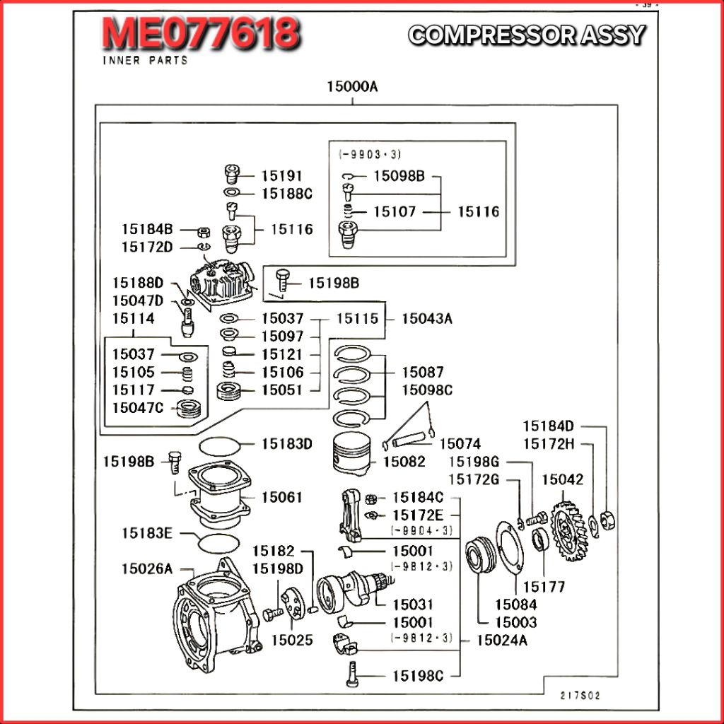 Jual ORIGINAL AIR COMPRESSOR ASSY ( KOMPRESOR ANGIN ) MITSUBISHI FUSO ...