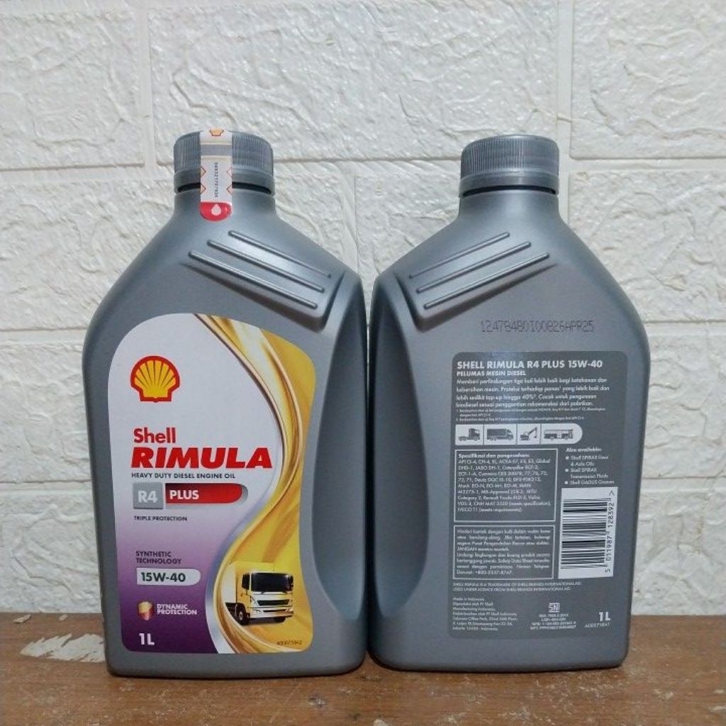 Jual Oli shell rimula r4× 15W-40 diesel 1L original-scan bracode ...