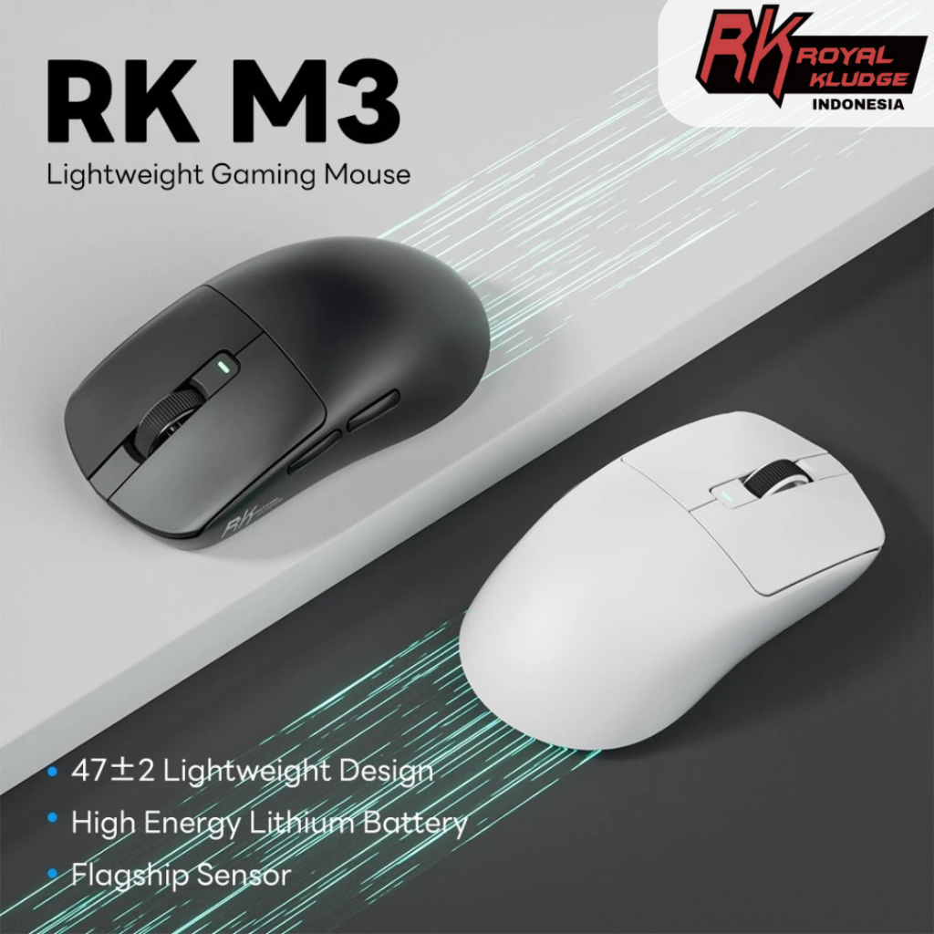 Jual ROYAL KLUDGE RK M3 Mouse Gaming Wireless Tri-Modes 42K DPI ...