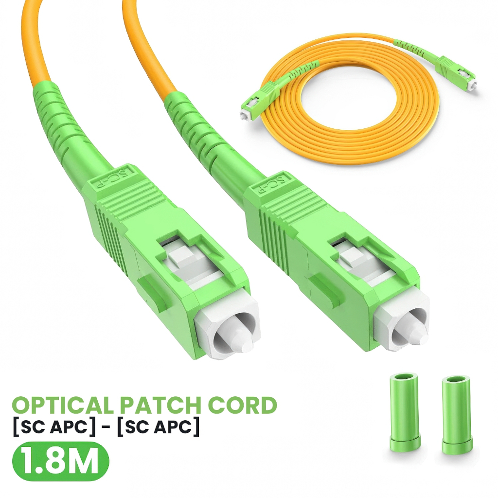 Jual Kabel Fiber Optic Panjang 1.8 Meter SC APC ke SC APC Kabel FO ...