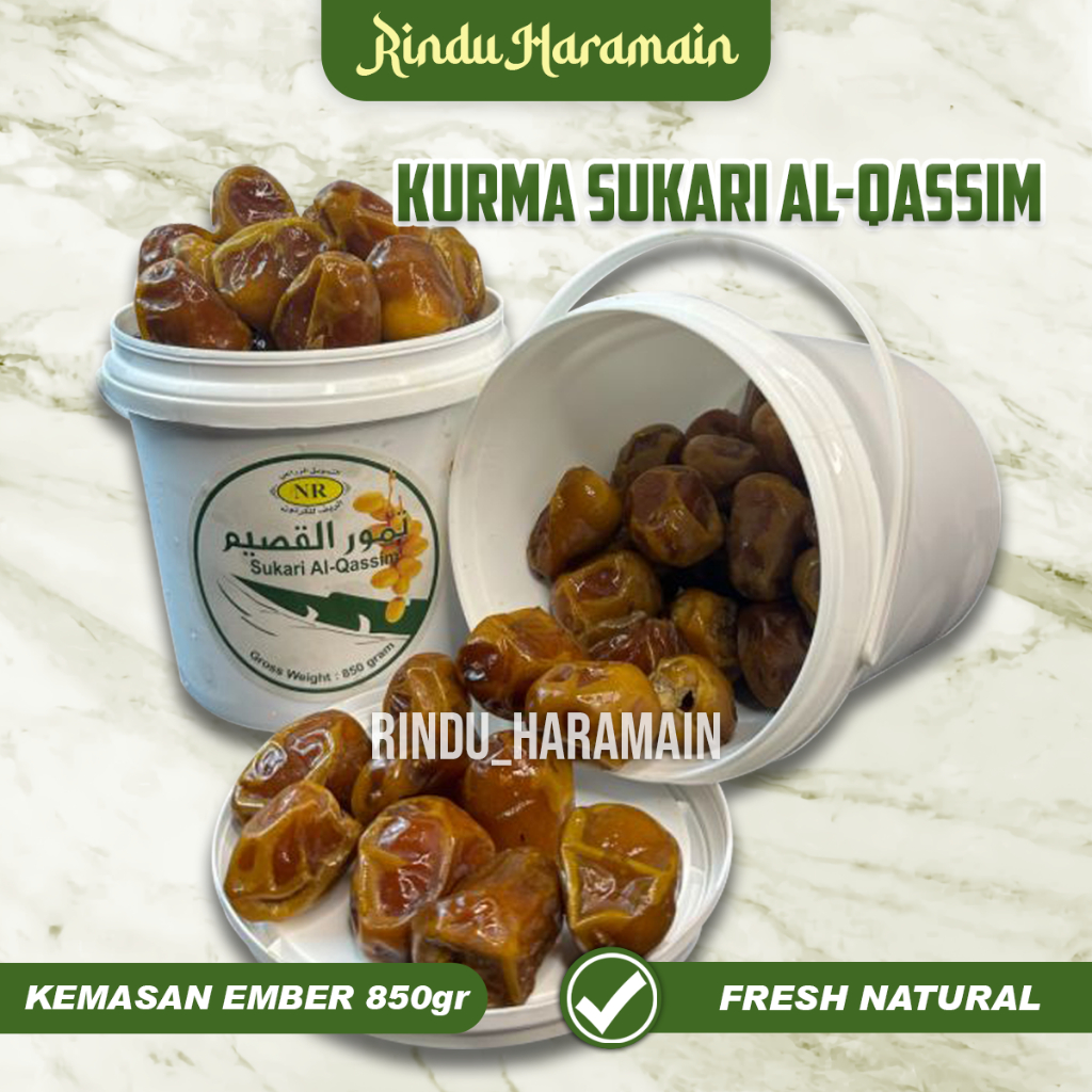 Jual Rindu Haramain Kurma Sukari Al Qassim Kemasan Ember 850gr Basah ...