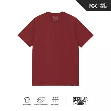 Monochrome Kaos Polos Regular Fit Pria Combed 24s Hollow Series