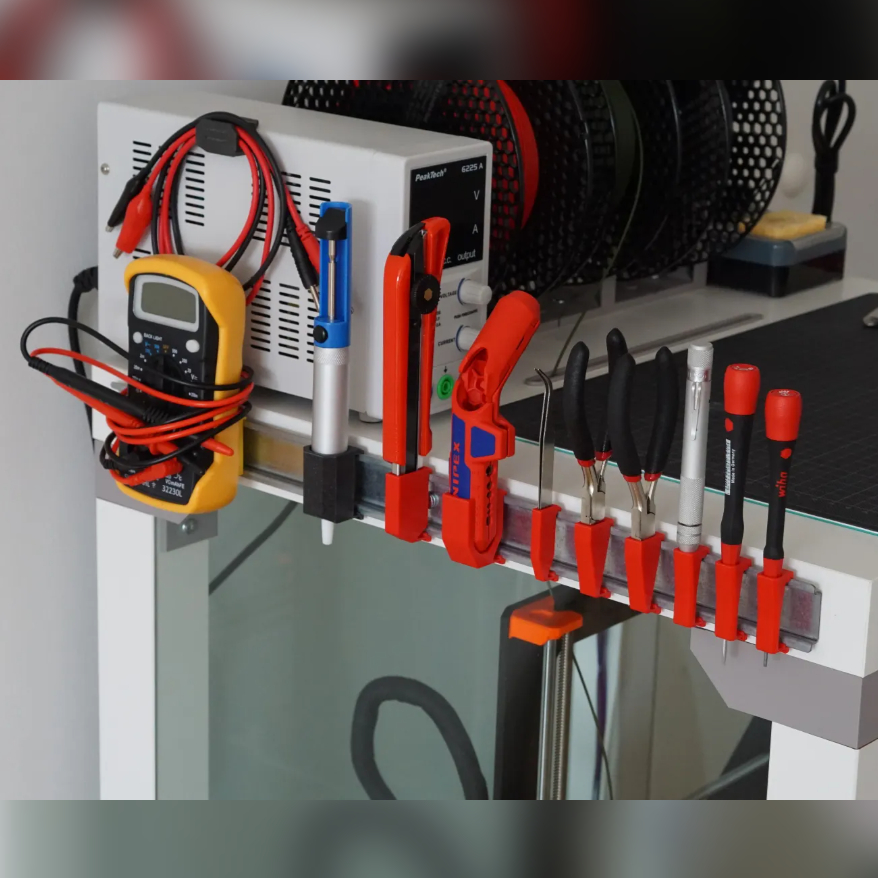Jual DIN Rail Tool Holder Set – Modular Mounts for Multimeter, Pliers ...