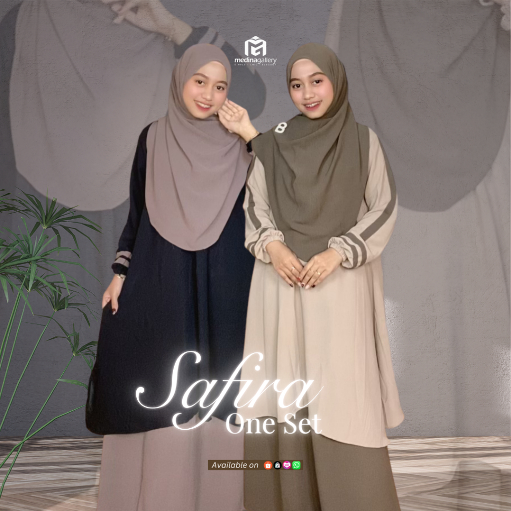Jual Safira One Set Rok Tunik Melayu Busui Free Hijab Koleksi Lebaran ...