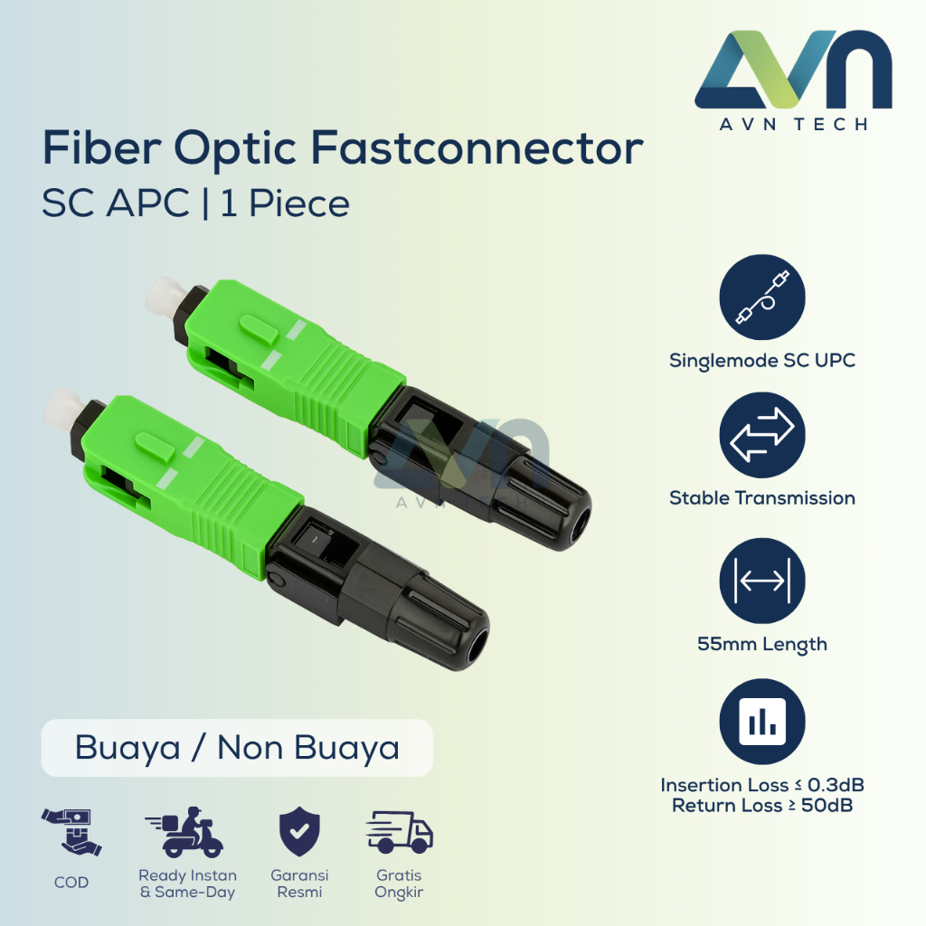 Jual Fiber Optic Fastconnector SC APC Fast Connector Konektor FO Model ...