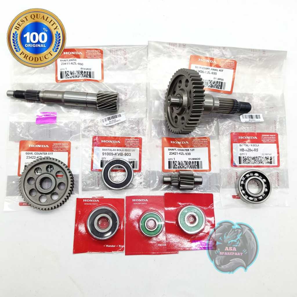 Jual Gigi Rasio Set KZL + Bearing Motor Honda Beat Fi Injeksi , Scoopy ...