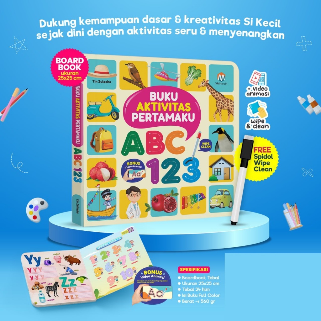 Jual Ziyadbooks Official Buku Aktivitas ABC 123 100 kata pertamaku ...