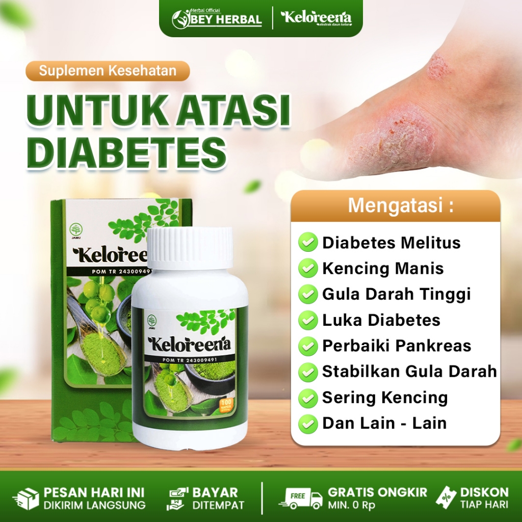Obat Diabetes Alami Kencing Manis Perbaiki Pankreas 100% Herbal Original Herbal Diabetes Dengan Keloreena Kapsul - Obey herbal