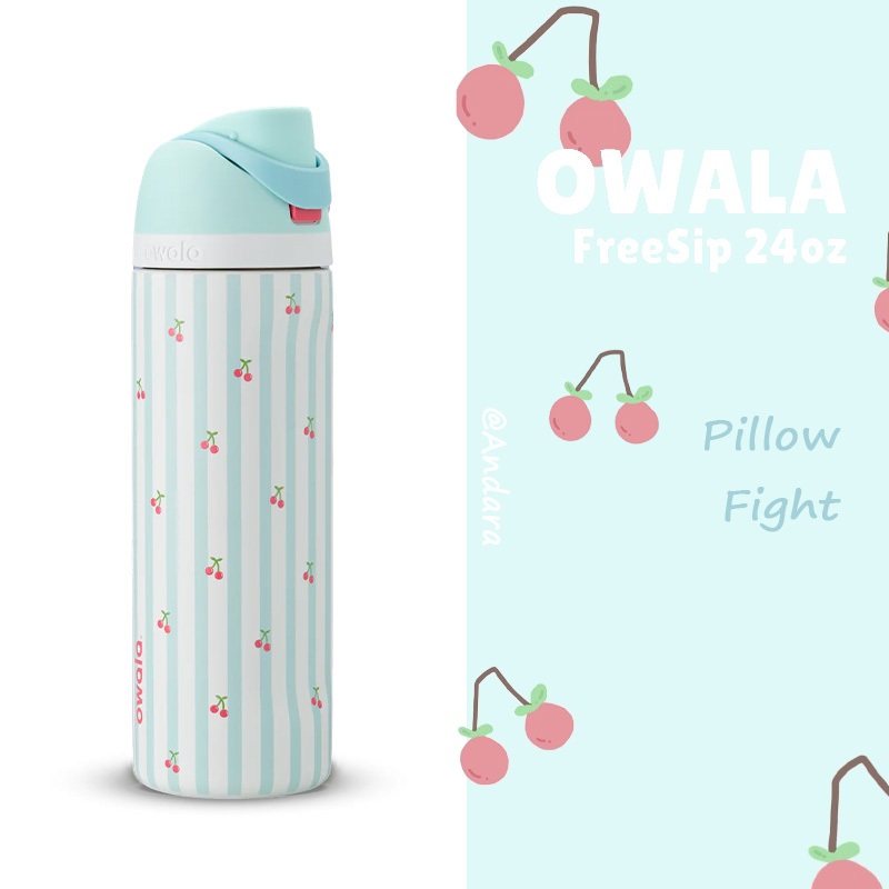 Owala 24oz Birthday Bash FreeSip Water Bottle – Limited Edition Pillow Fight Sport Mug