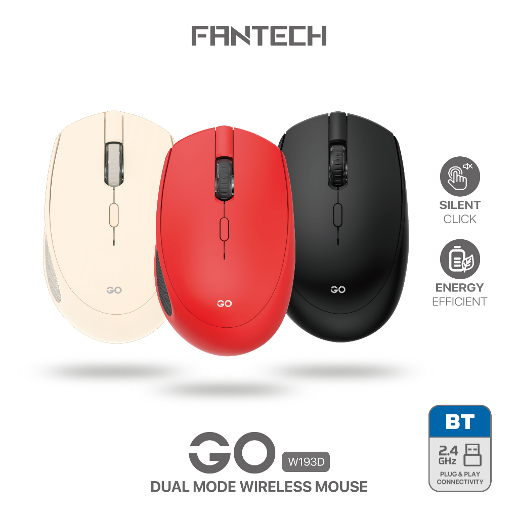Jual FANTECH GO W193D DUAL MODE MOUSE WIRELESS OFFICE SILENT CLICK W ...