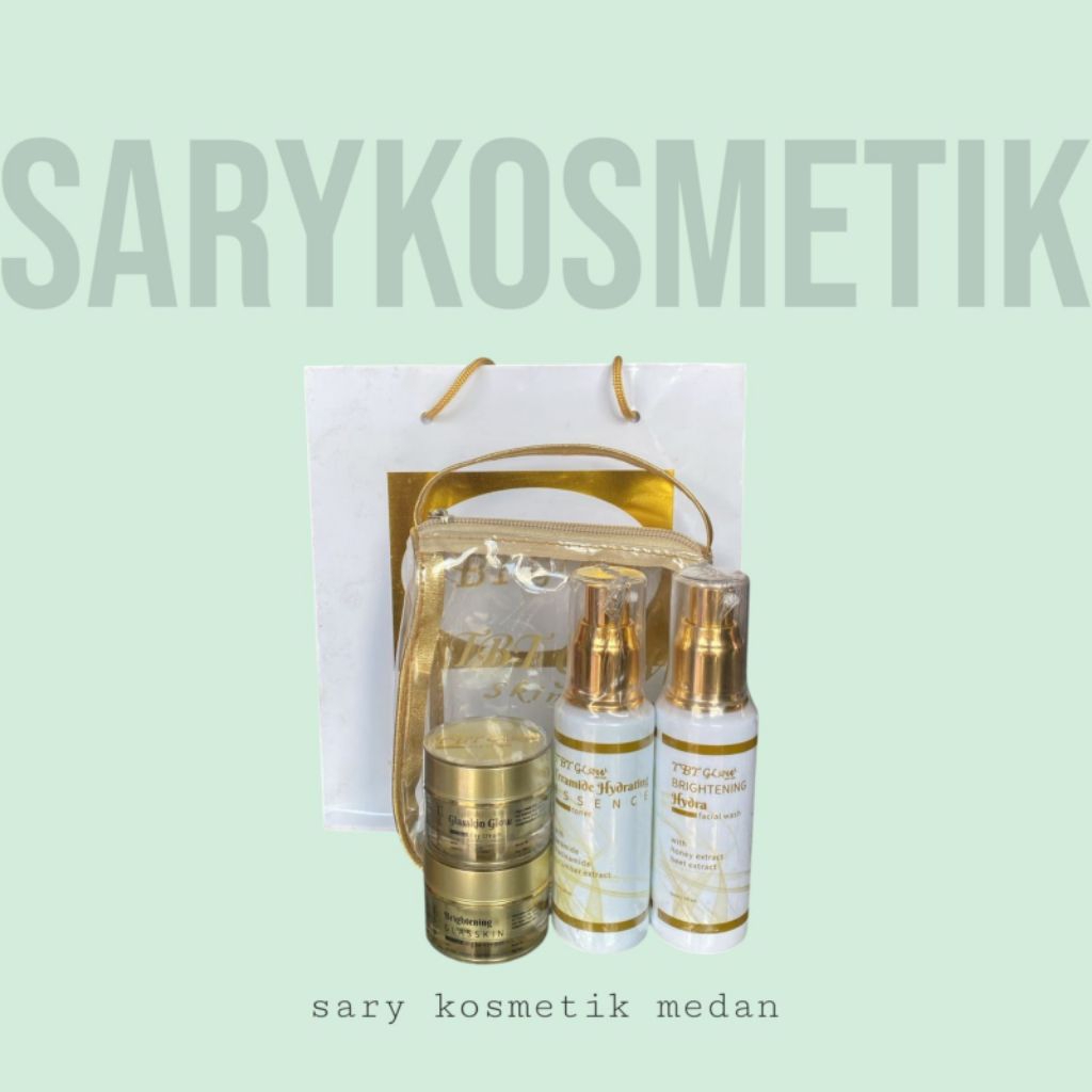 Jual cek harga grosir - TBT GLOW CASE GOLD GLASSKIN PAKET 4IN1 - PAKET