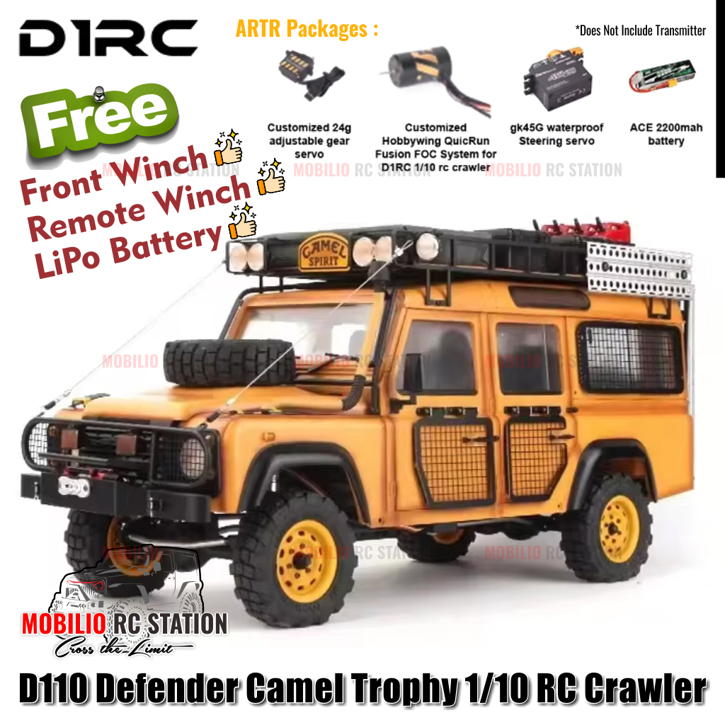Jual D1RC D110 Defender Camel Trophy 1/10 Scale 334mm Wheelbase RC ...