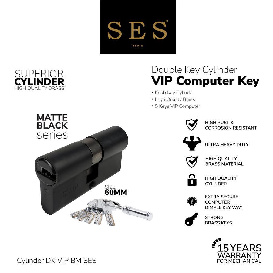Jual Silinder Kunci - Cylinder SES VIP Komputer 60MM DK (Double Key) BM ...