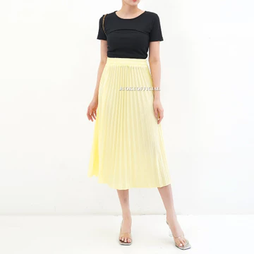 Rok Plisket Midi Rok Plisket Tanggung Rok 7 8 Plisket Premium Pleated Skirt