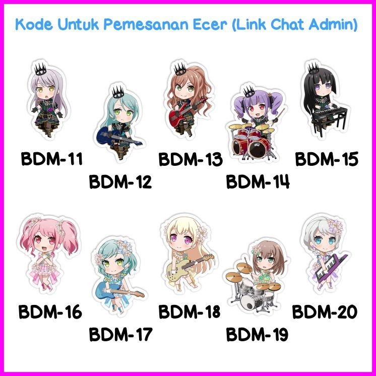 Jual [1 Pack isi 53 pcs] Stiker BanG Dream! 3 Sticker Anime Murah ...