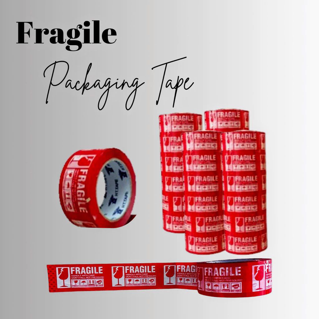 Jual LAKBAN MERAH FRAGILE 2 INCH 48MM X 100 Yard | Shopee Indonesia