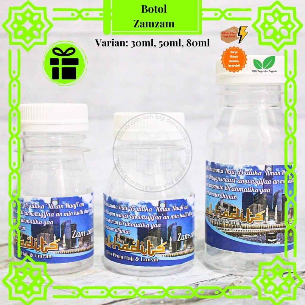 Jual Botol zamzam kosong 80ml isi 25pcs | Botol zamzam kosong 50ml isi ...