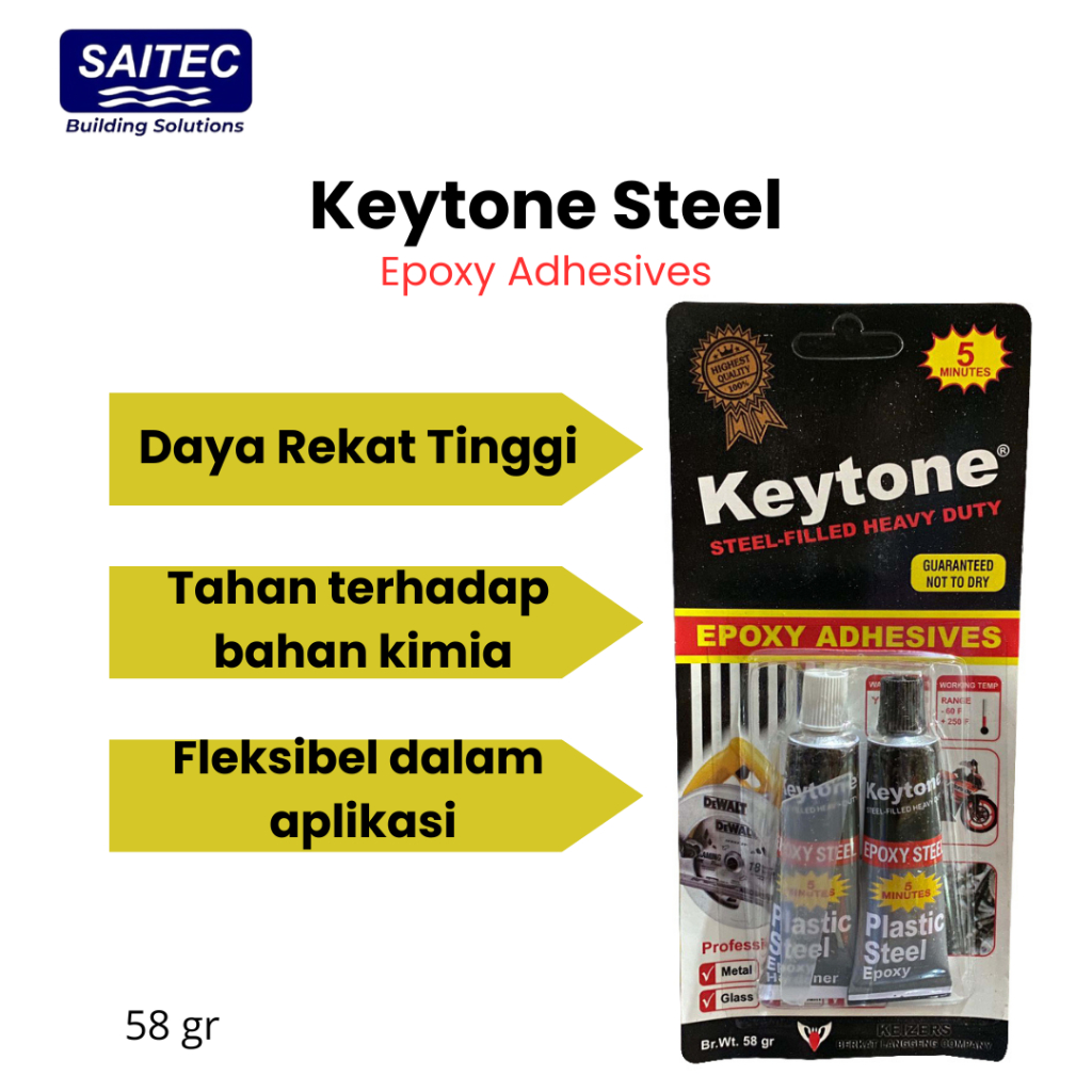 Jual Keyton Lem Epoxy Campur I Lem Besi Epoxy Adhesives 58gr I Super ...