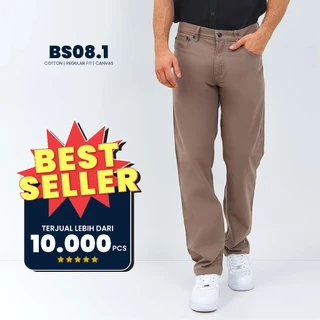Emba Denim - BS08.1 Celana Panjang Pria Regular Fit  Kanvas