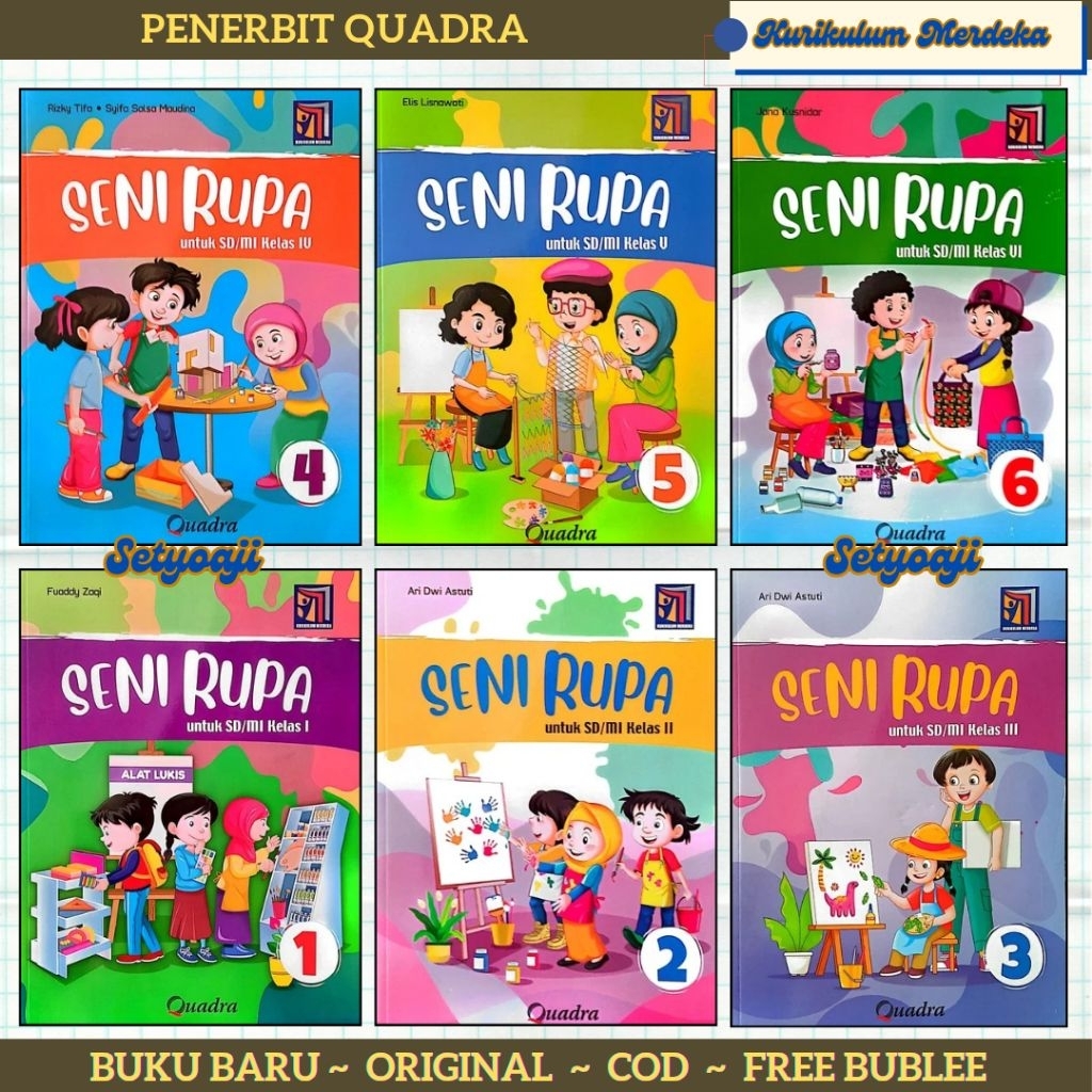 Jual Quadra Seni Rupa SD/ MI Kelas 1 2 3 4 5 6 Kurikulum Merdeka ...