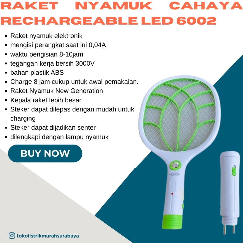 Jual RAKET NYAMUK CAHAYA CAS KABEL / SENTER LEPAS 6006 6002 CA CHARGER ...