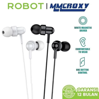 Robot RE20 Headset Oblique In-Ear Deep Bass Ultra Light Wired Earphone