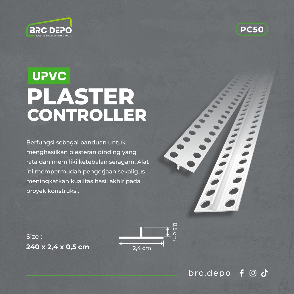Jual Plaster Controller Kepalaan Plesteran Level Control PVC PC50 – BRC ...